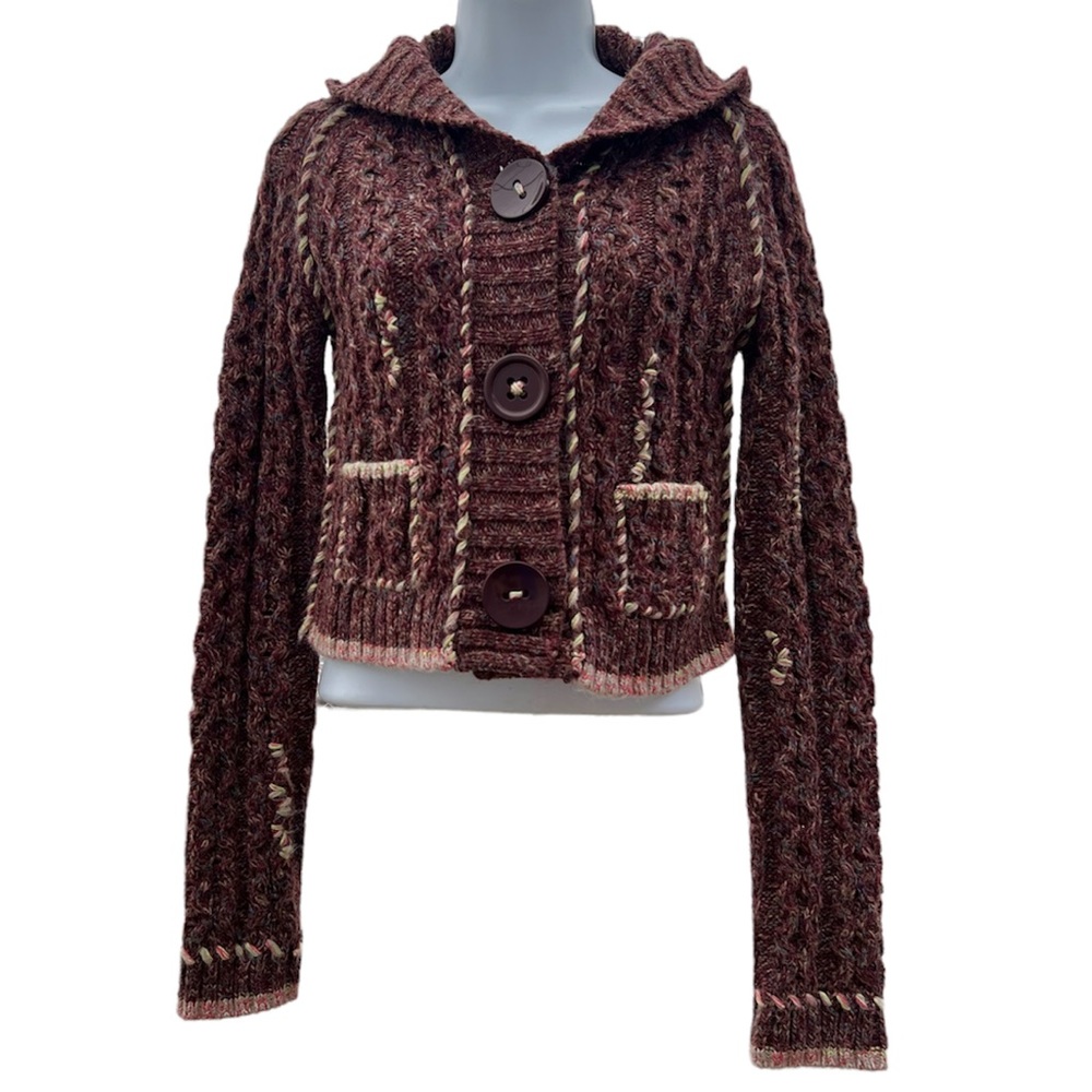 Free People Knit Cardigan Woodland Fairy Cropped
